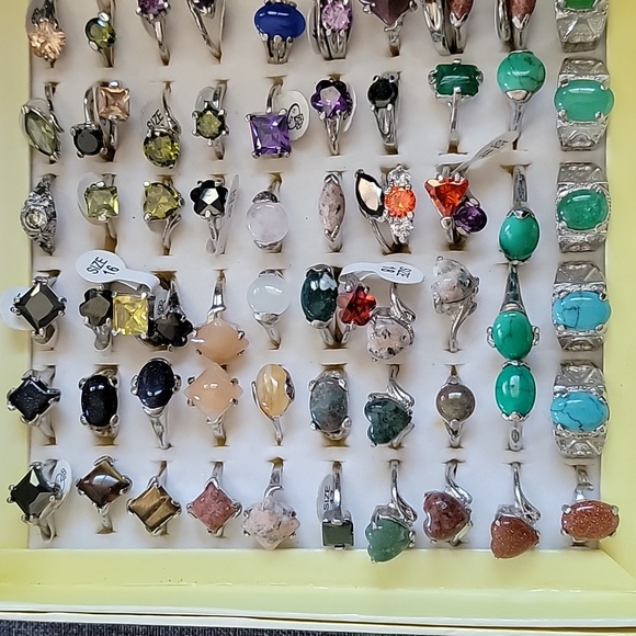 Resale Fashion Jewelry Simulated Stones Rings - Picture 3 of 7